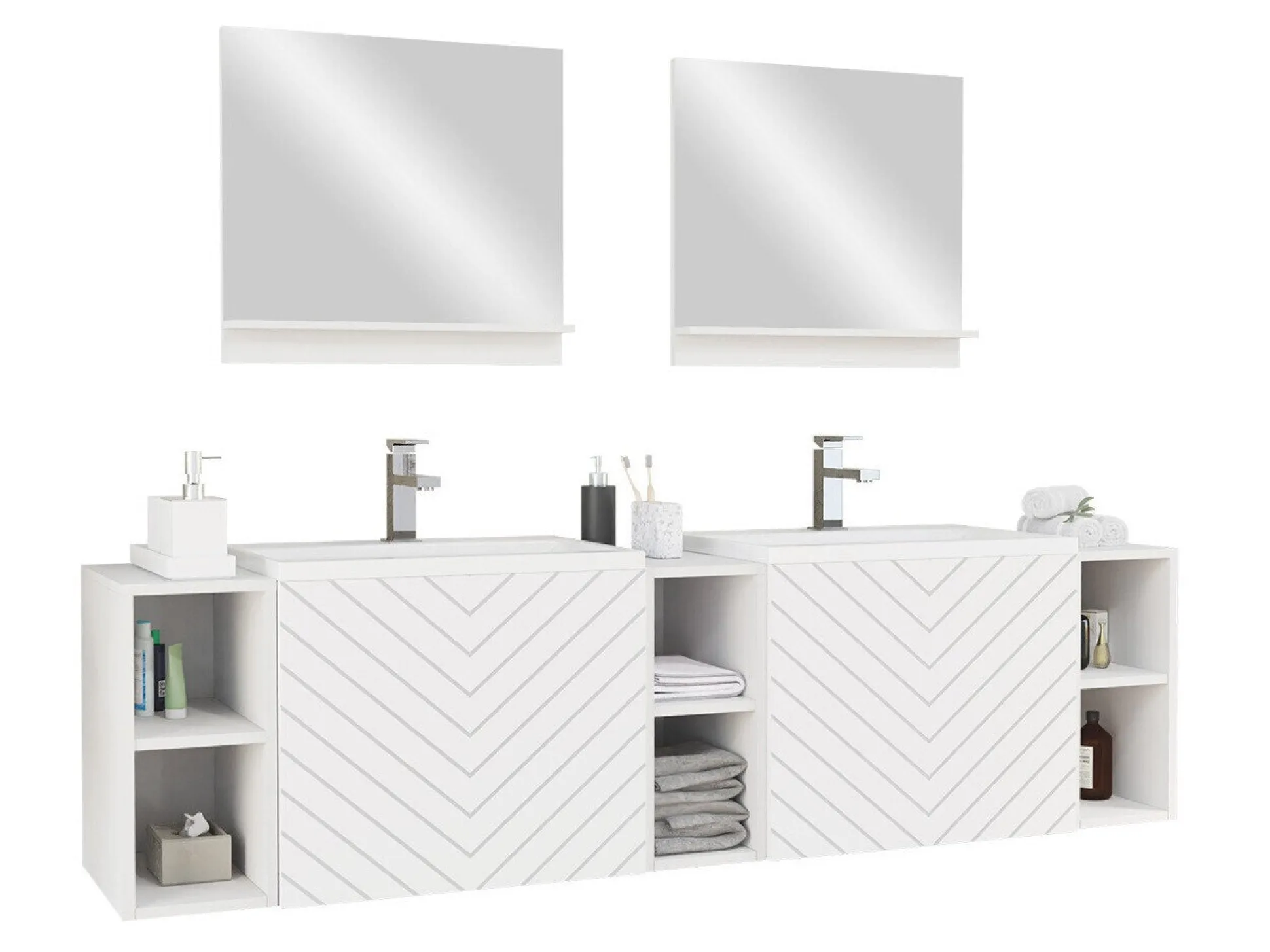 Badeværelsessæt Comfivo Delphinus IV (Hvid)