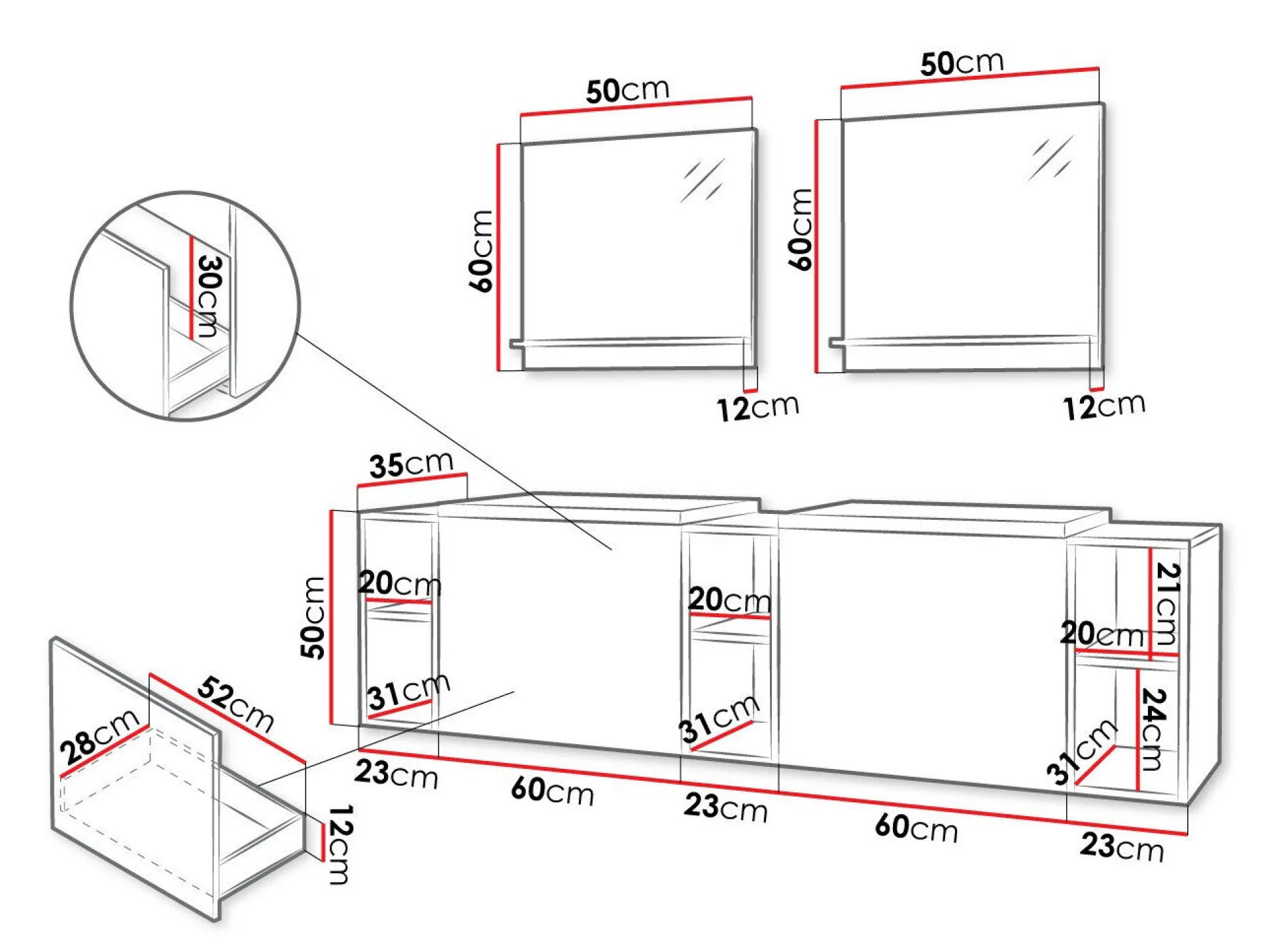 Badeværelsessæt Comfivo Delphinus IV (Hvid)