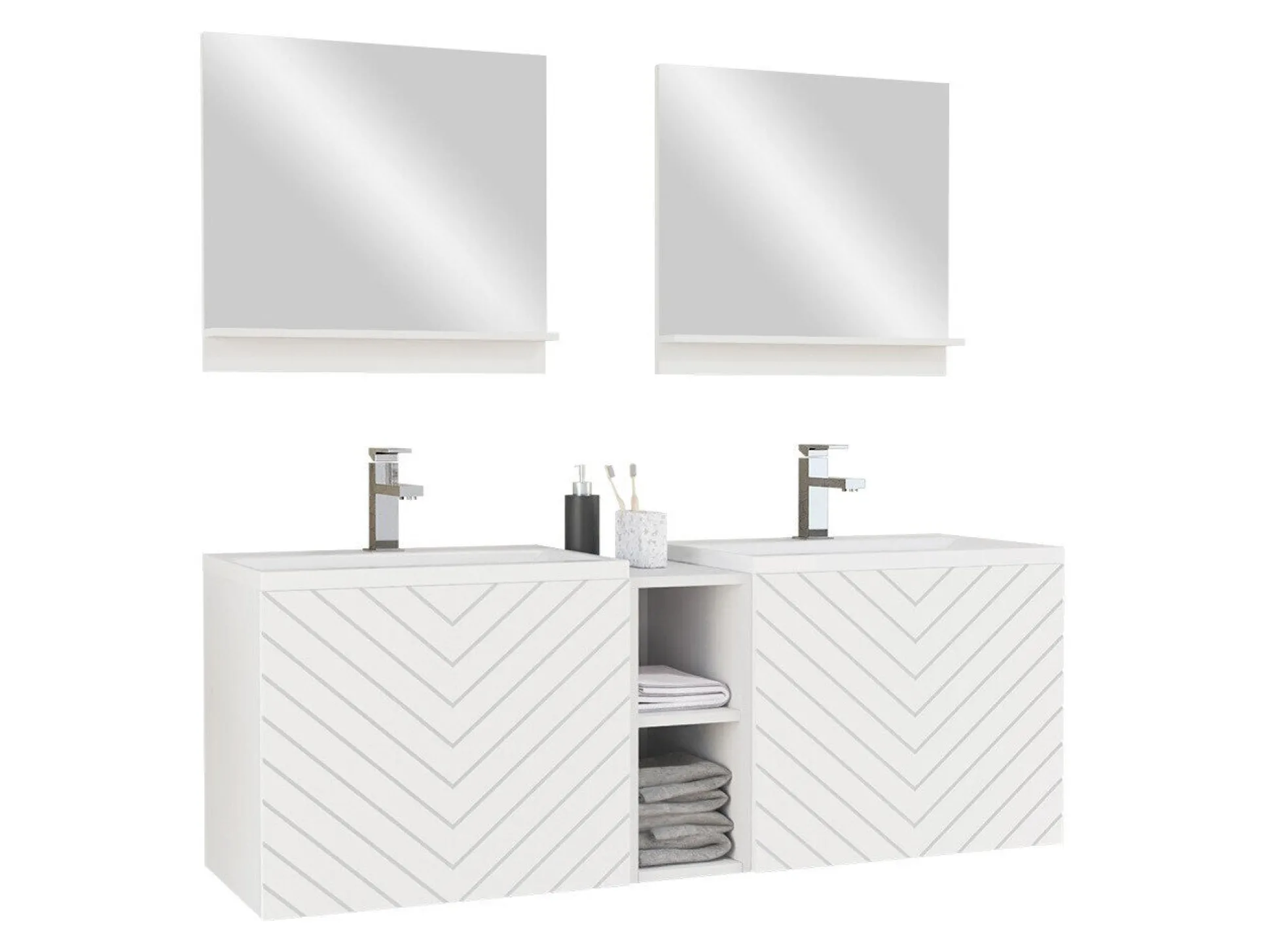 Badeværelsessæt Comfivo Delphinus VI (Hvid)