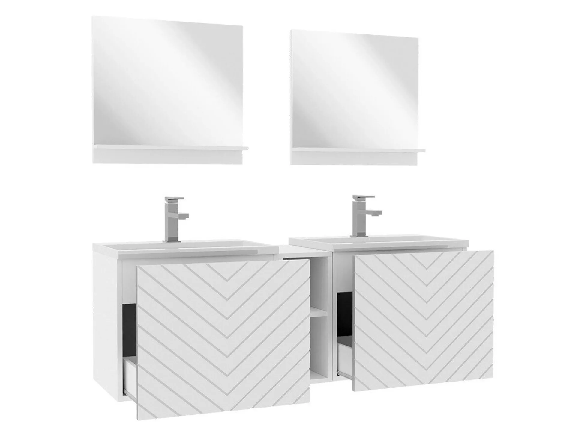 Badeværelsessæt Comfivo Delphinus VI (Hvid)