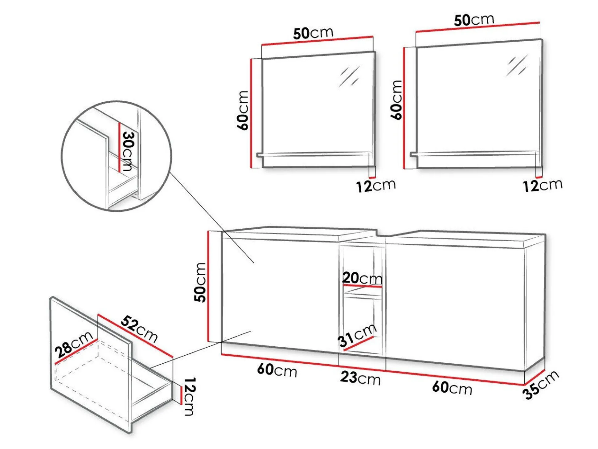 Badeværelsessæt Comfivo Delphinus VI (Hvid)