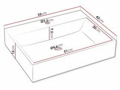 Badeværelsessæt Nauta II (Valnød + Hvid marmor)