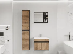 Badeværelsessæt Sarasota 168 (Matera grå + Kastanje)