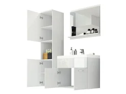 Badeværelsessæt Sarasota 122 (Wotan eg + Glansfuld hvid)