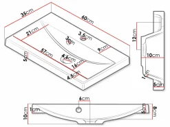 Badeværelsessæt Sarasota 122 (Wotan eg + Glansfuld hvid)