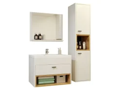 Badeværelsessæt Velum I (Hvid + Artisan eg)