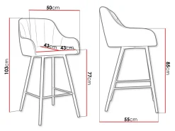 Barstol Jackson 102 (Sort + Magic Velvet 2209)