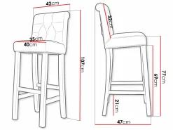 Barstol Jackson 100 (Sort + Magic Velvet 2217)