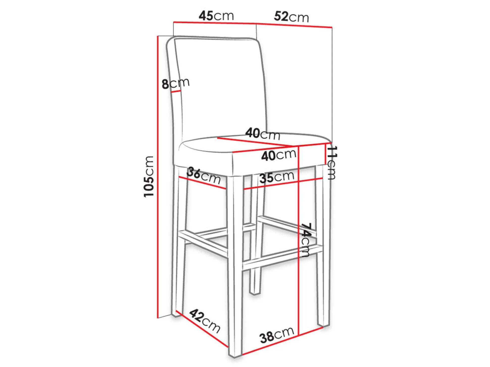 Barstol Racine 103 (Sort + Magic Velvet 2219)
