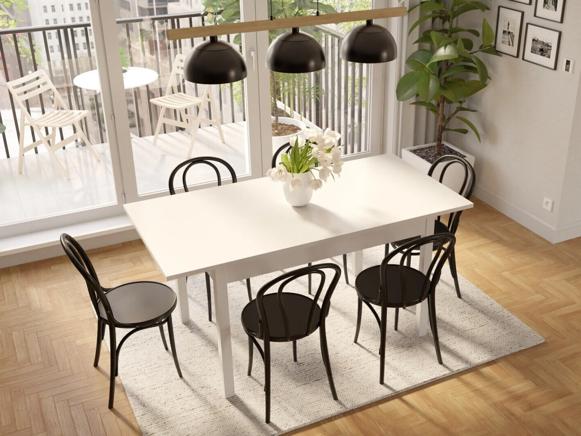 Bord Bristol 220 (Hvid)