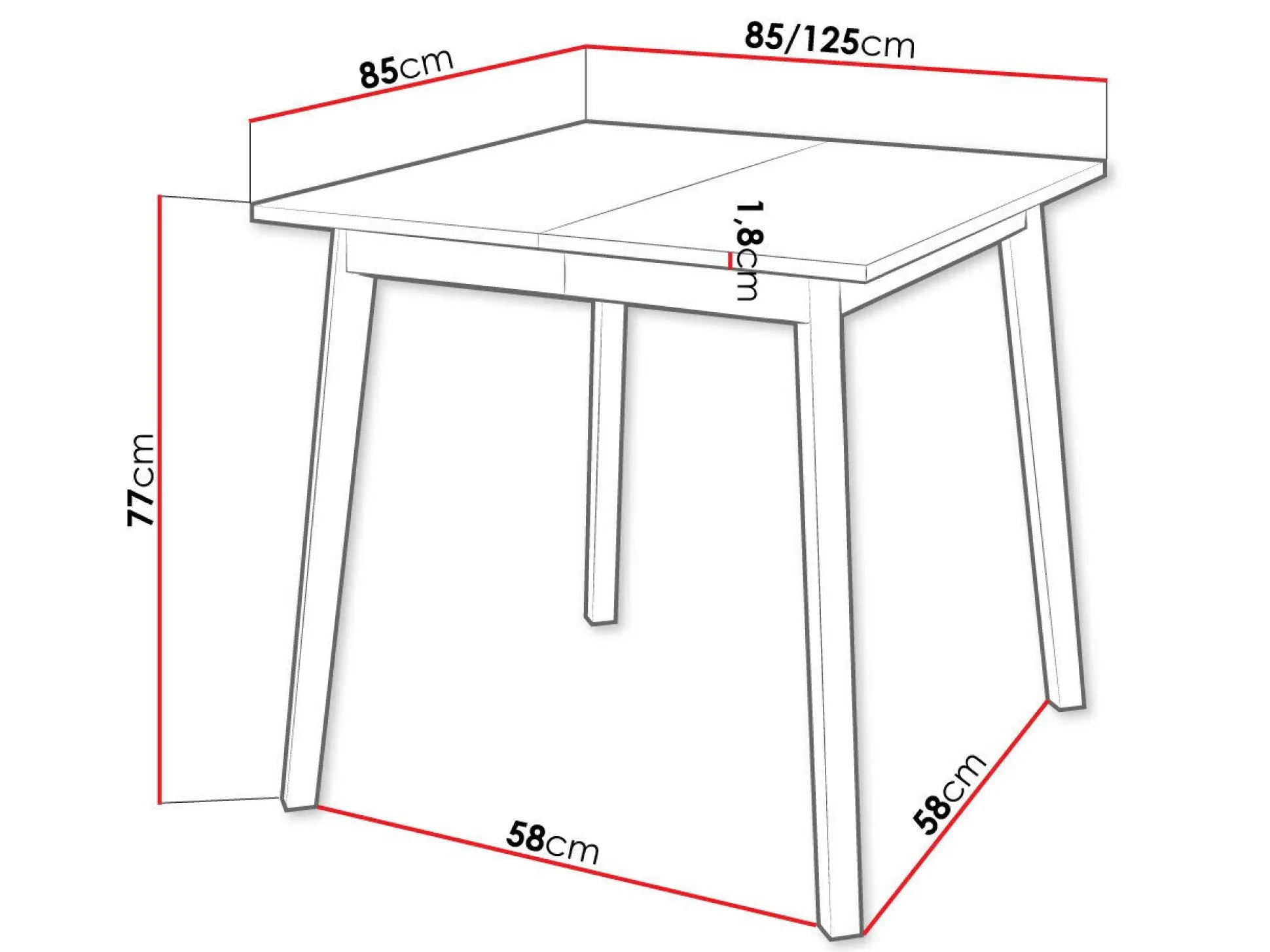 Bord Edmond 109 (Craft gylden eg + Sort)