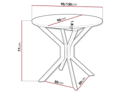 Bord Edmond 111 (Hvid + Sort)