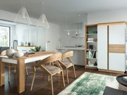 Bord Feldeli 110 (Riviera egetræ + Hvid)