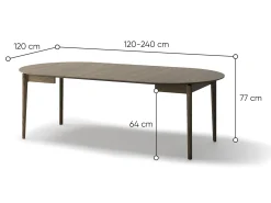 Bord Fresno 175 (Mørk eg)