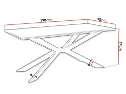 Bord Goodyear 135 (Sort marmor)