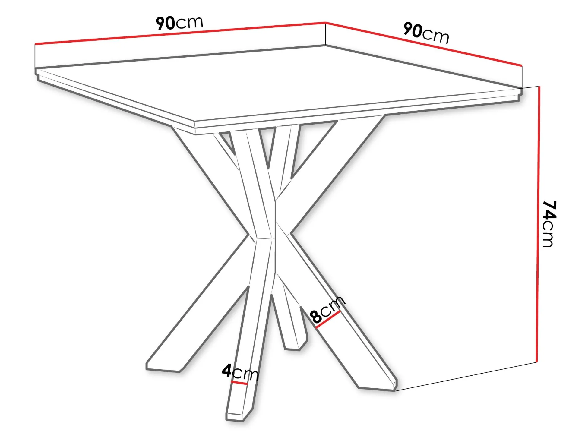 Bord Goodyear 137 (Sort marmor)