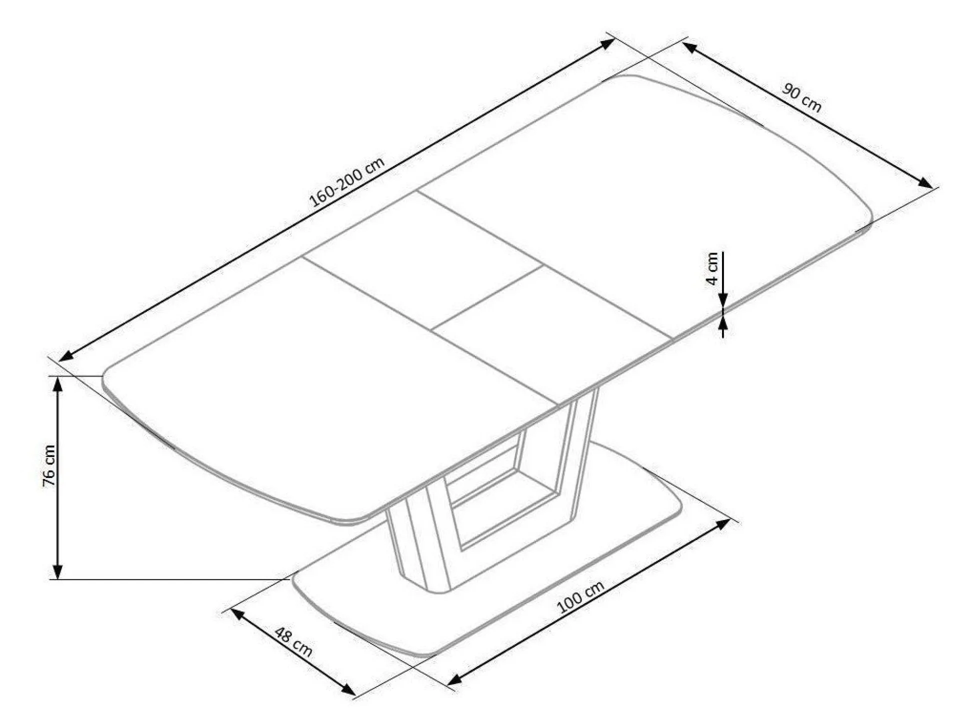 Bord Houston 722 (Antracit)