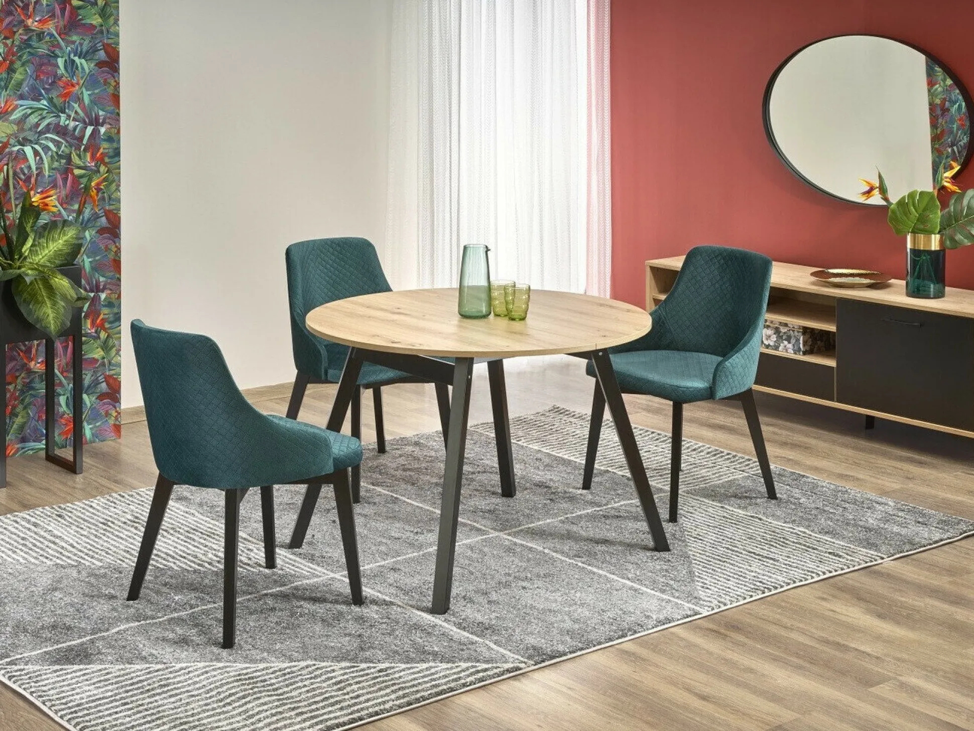 Bord Houston 981 (Artisan eg + Sort)