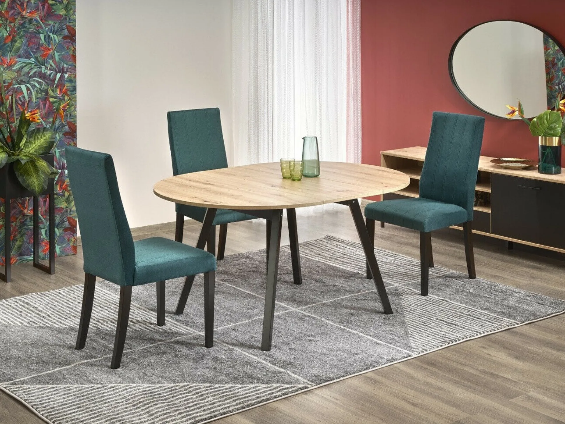 Bord Houston 981 (Artisan eg + Sort)