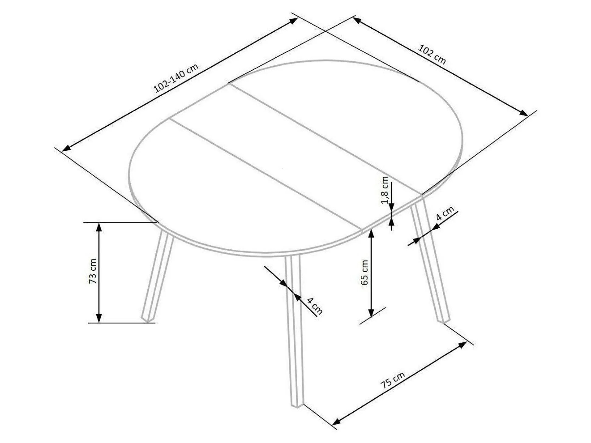 Bord Houston 981 (Artisan eg + Sort)