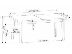 Bord Houston 1751 (Egetræ)