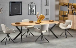 Bord Houston 1495 (Gylden eg + Sort)