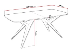 Bord Oswego 152 (Craft gylden eg)