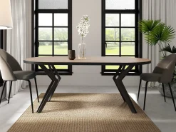 Bord Oswego 111 (Craft gylden eg + Sort)