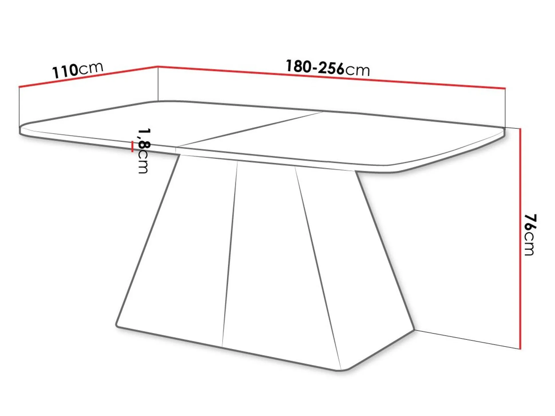 Bord Oswego 169 (Grafit)