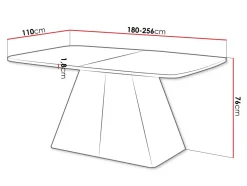 Bord Oswego 170 (Hvid)