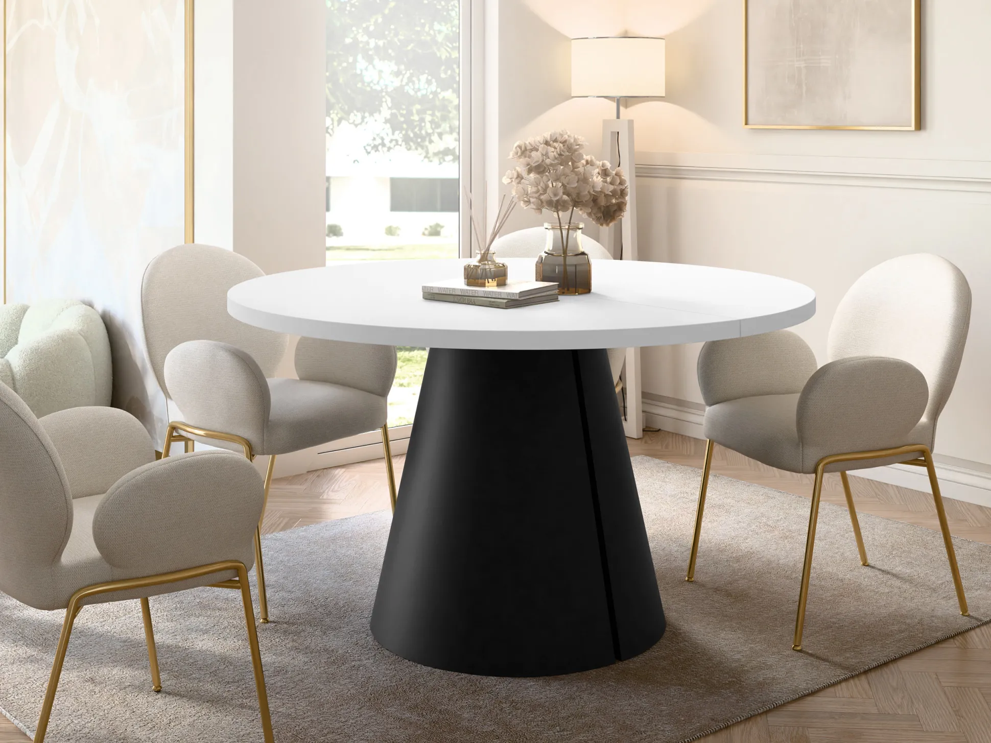 Bord Oswego 165 (Hvid)