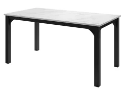 Bord Oswego 137 (Hvid marmor + Sort)