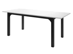 Bord Oswego 137 (Hvid marmor + Sort)