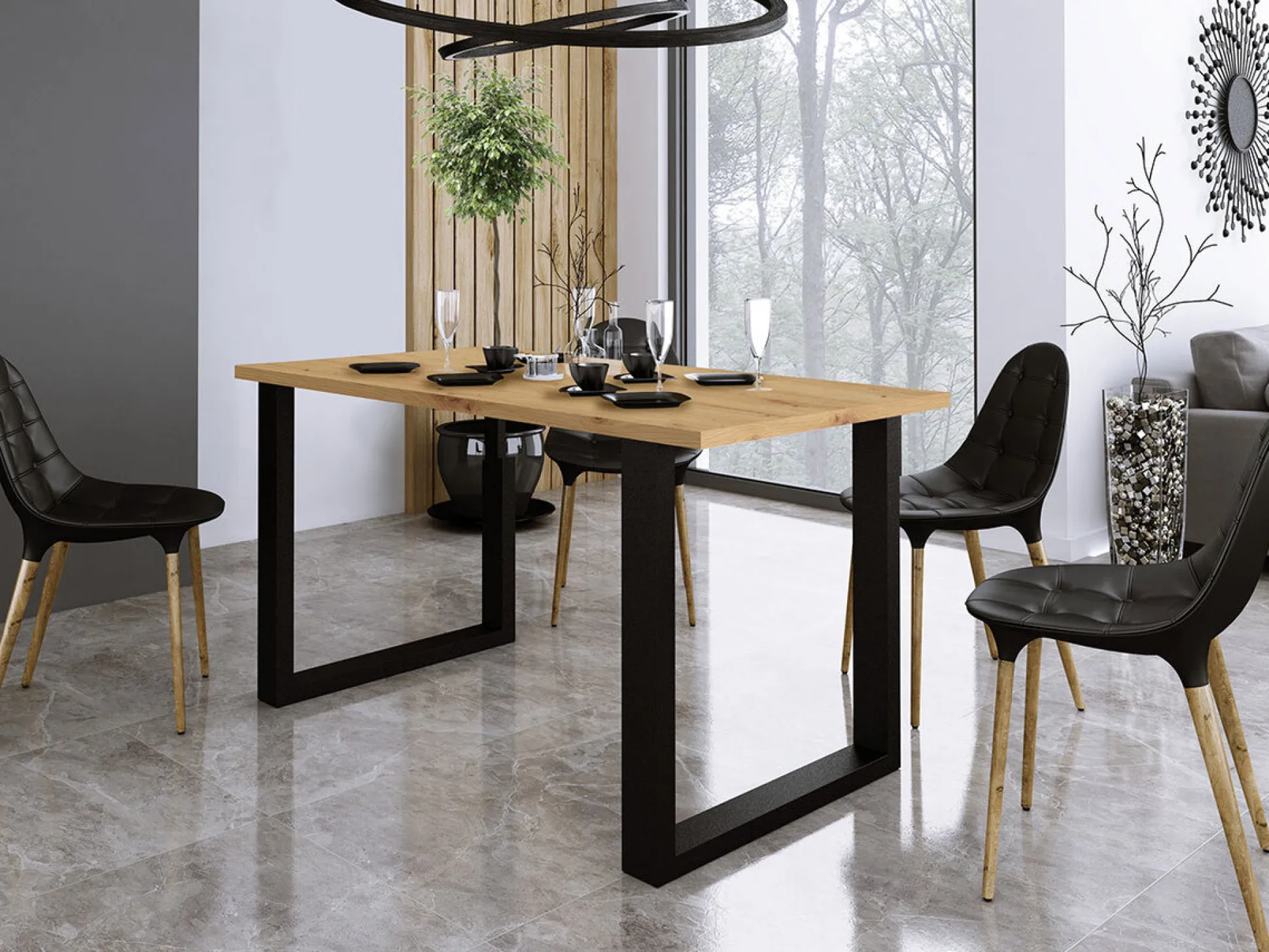 Bord Tucson 136 (Artisan eg + Sort)