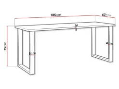 Bord Tucson 138 (Lancelot eg + Sort)