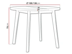 Bord Victorville 358 (Artisan eg + Hvid)