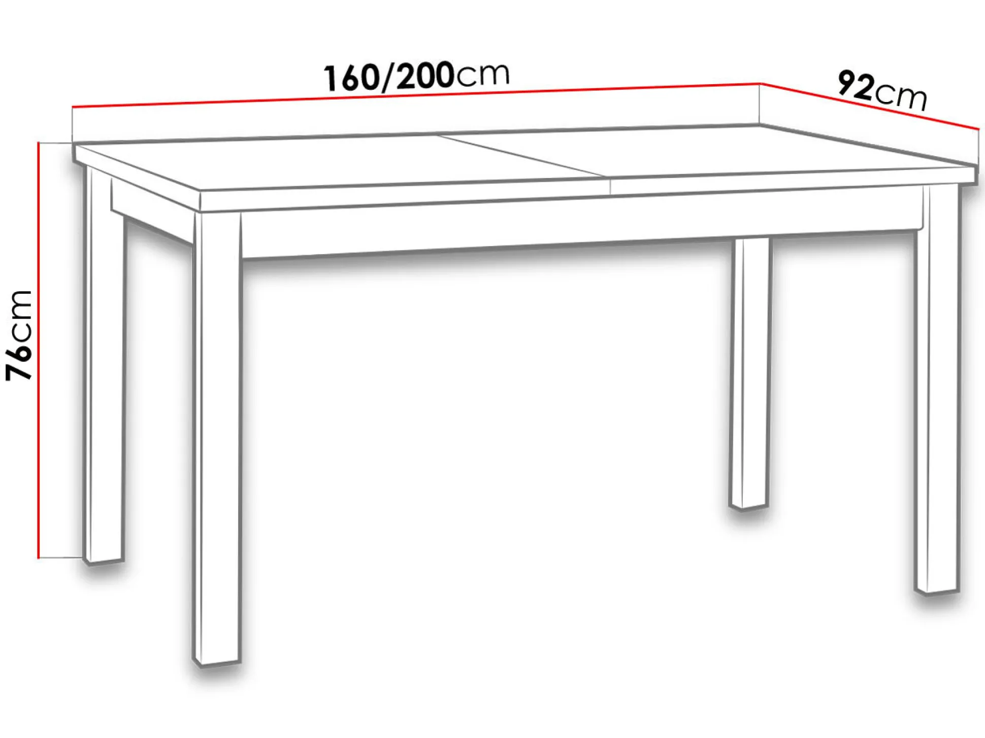 Bord Victorville 177 (Hvid)