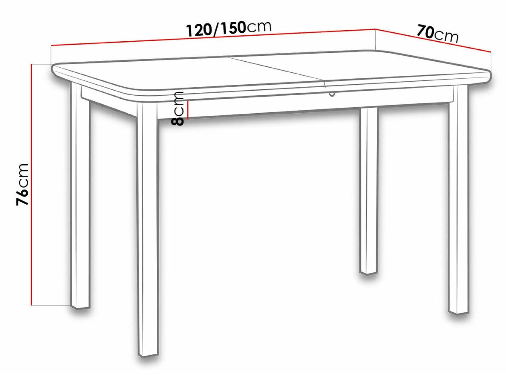 Bord Victorville 117 (Hvid)