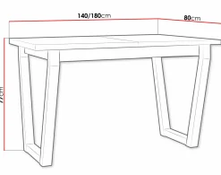 Bord Victorville 301 (Hvid + Sort)