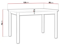Bord Victorville 376 (Wotan eg + Hvid)