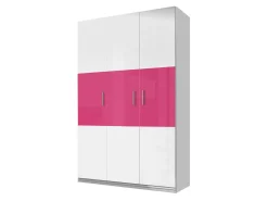 Børneværelsessæt Campus (Glansfuld hvid + Glossy pink)