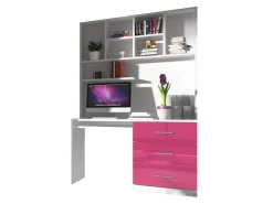 Børneværelsessæt Campus (Glansfuld hvid + Glossy pink)