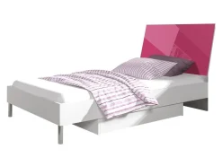 Børneværelsessæt Campus (Glansfuld hvid + Glossy pink)