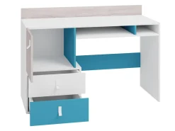 Børneværelsessæt Camteso 115 (Hvid + Egetræ + Turkis)