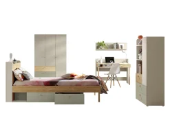 Børneværelsessæt Domcali 116 (Grå + Egetræ)