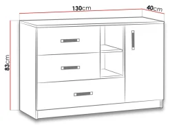 Børneværelsessæt Lorlare 118 (Hvid + Grå)