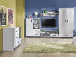 Børneværelsessæt Lorlare 117 (Hvid + Grå)