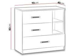 Børneværelsessæt Lorlare 117 (Hvid + Grå)