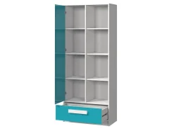 Børneværelsessæt Merevari 107 (Hvid + Glansfuld hvid + Grå)