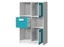 Børneværelsessæt Merevari 107 (Hvid + Glansfuld hvid + Grå)